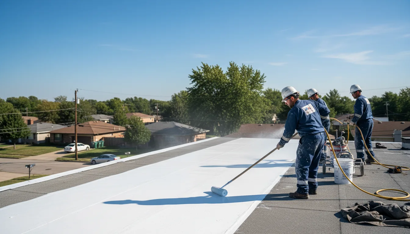 Commercial roof coating in Roxobel, NC near me
